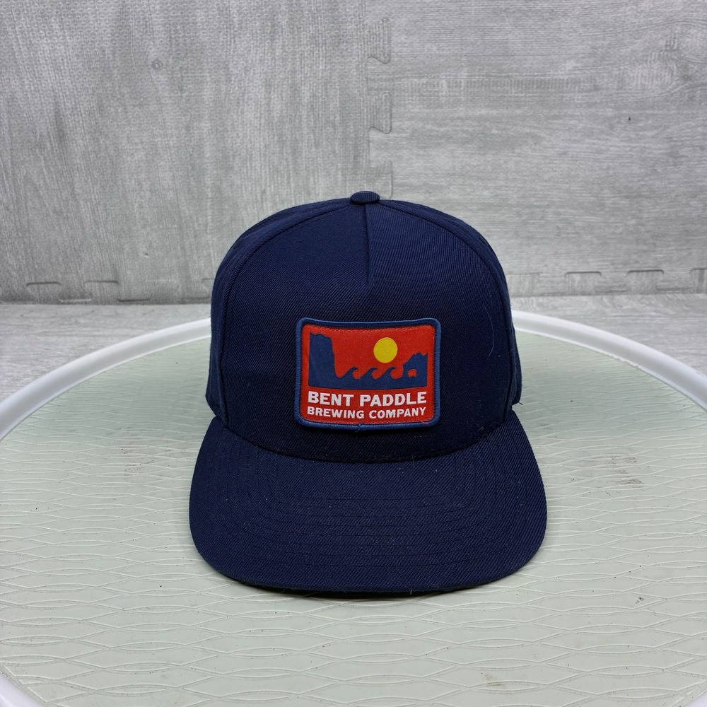 Bent Paddle Brewing Company Hat Mens OS Navy Acrylic Wool Snapback Cap Alcohol